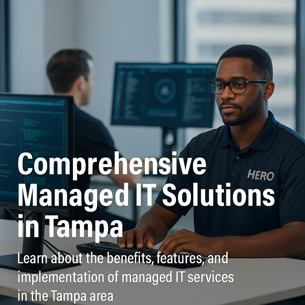 HERO engineers managing IT systems and cybersecurity for Tampa businesses.