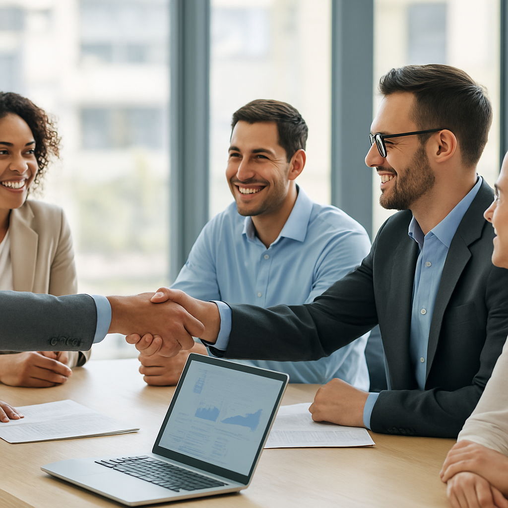 Business partners collaborating through HERO’s referral and affiliate program