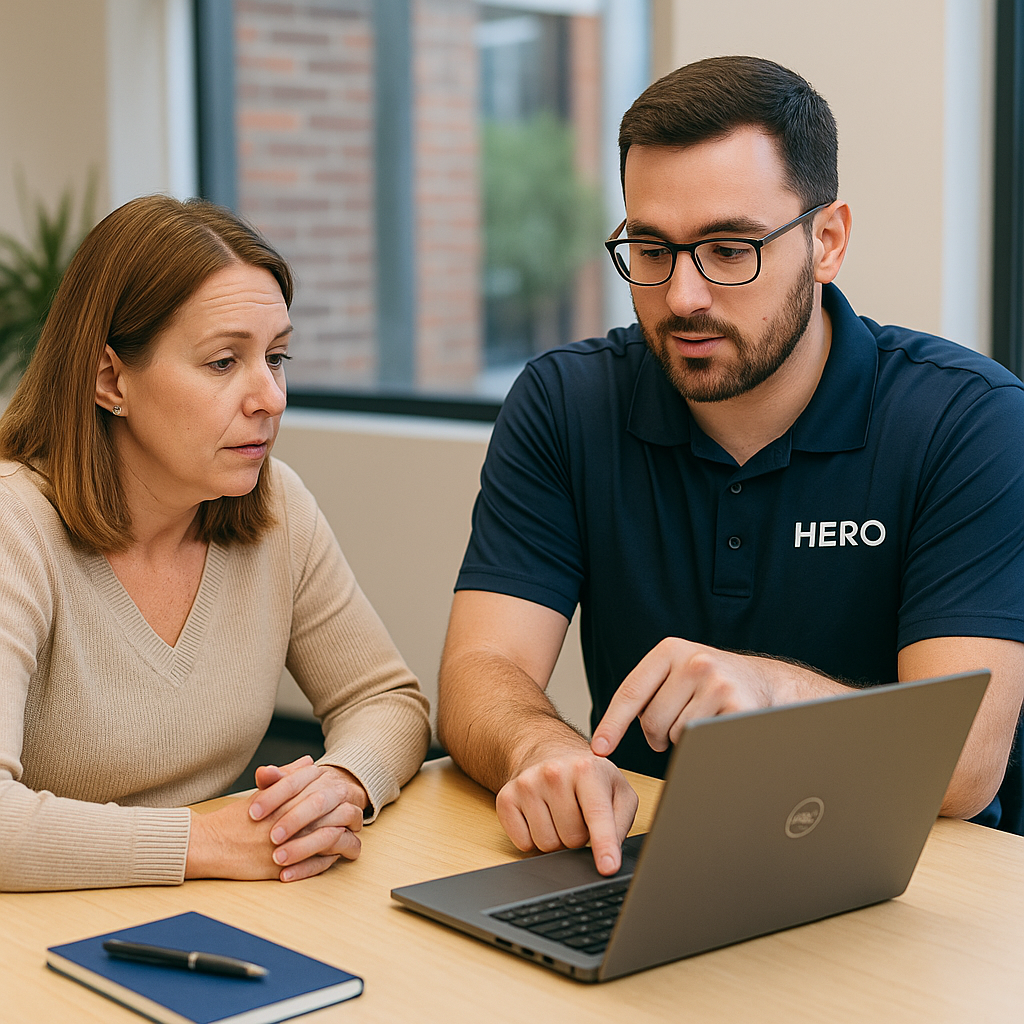 HERO engineer assisting Tampa business with Microsoft Teams setup