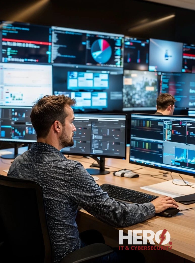 Enterprise team implementing Endpoint Security solutions for robust protection against cyber threats.