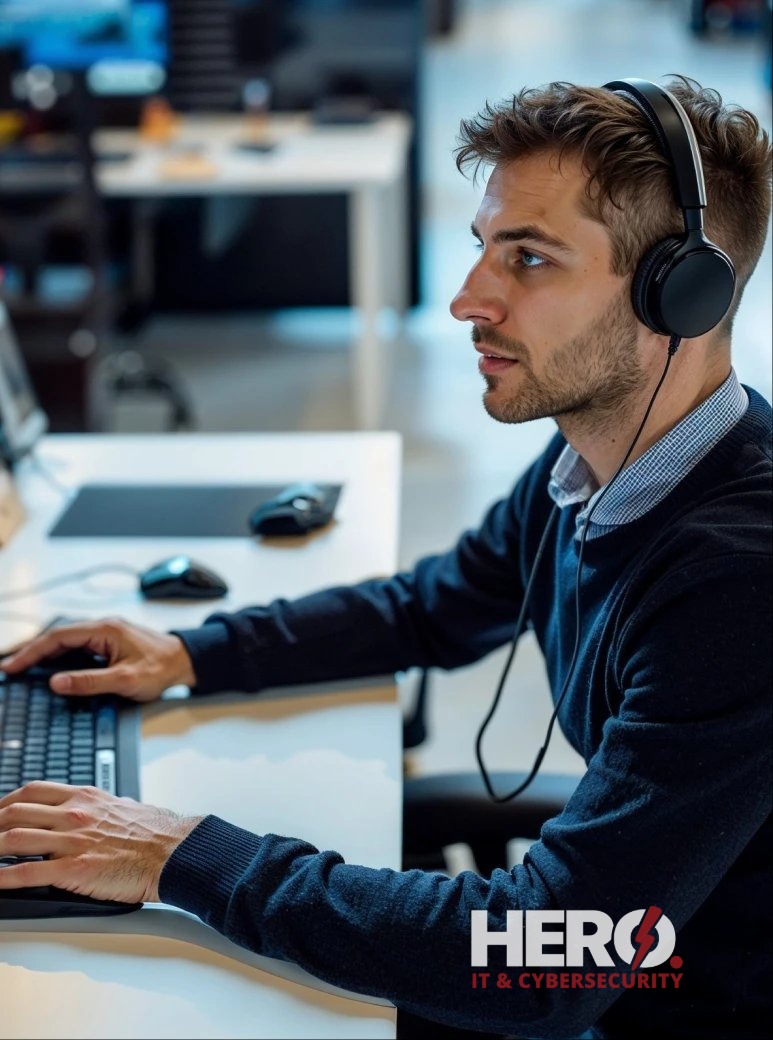Team collaborating confidently, enjoying true ownership and peace of mind with Fully Managed Cybersecurity solutions.
